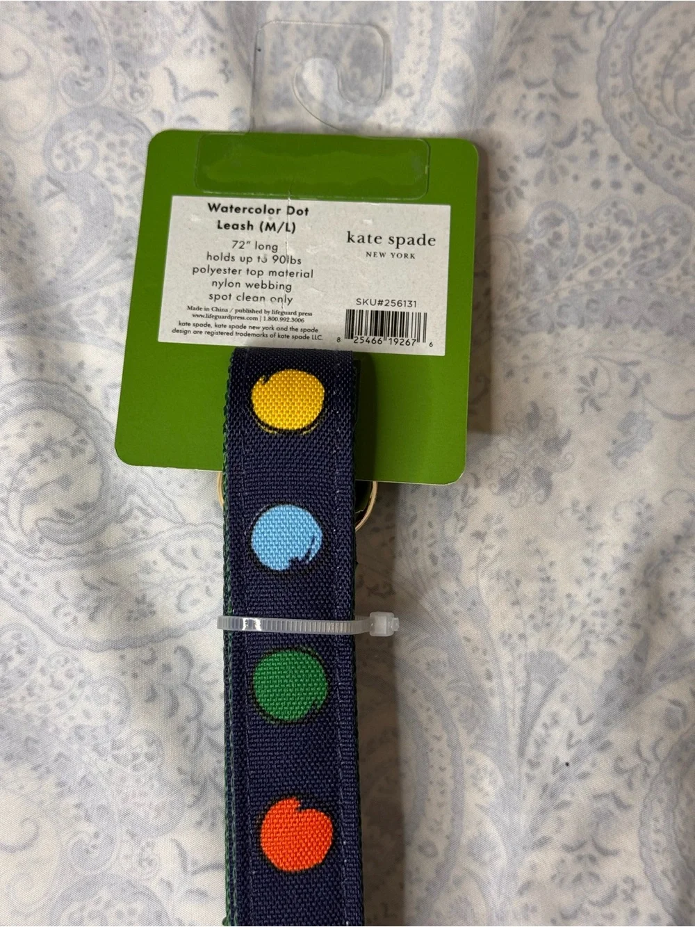 kate spade Navy Polka Dot Pet Leash